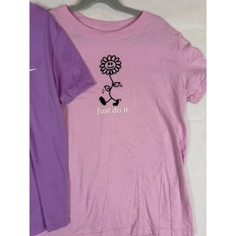 Nike Kids T-Shirts Lot Bundle Of 2 Pink Girls Size Youth Large Back To School